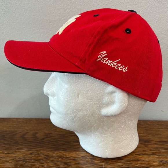 New York Yankees Red Baseball Cap “Monchito” Embroidered Spellout Hook/Loop back - Picture 7 of 8